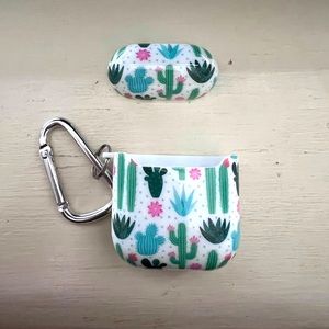 Cactus apple AirPods case with clip